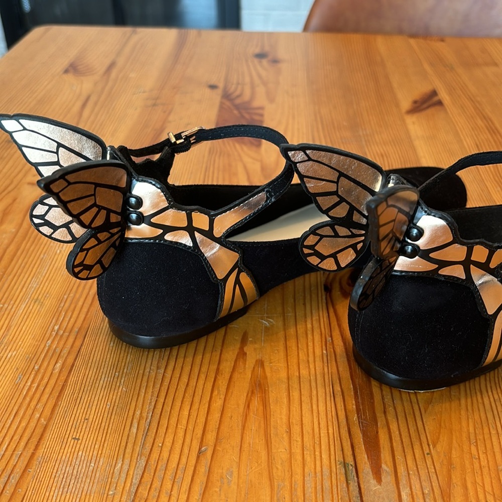 Sophia Webster black ballet butterfly wing flats - Picture 5 of 9